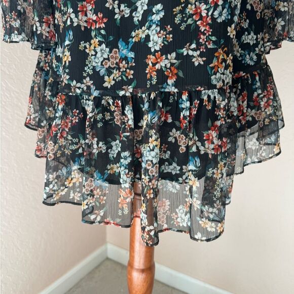 NWT Anthropologie Saison de la fleur floral dress with lace insert. 90s y2k S-M - Picture 3 of 16
